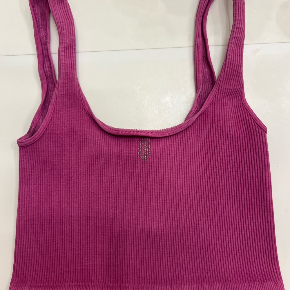 Free People square neck crop top / sports bra